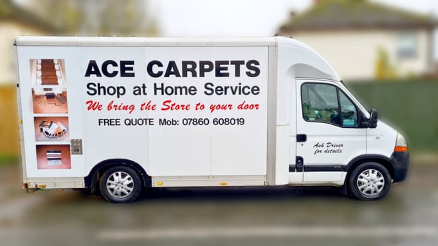 The Ace Carpets mobile showroom van
